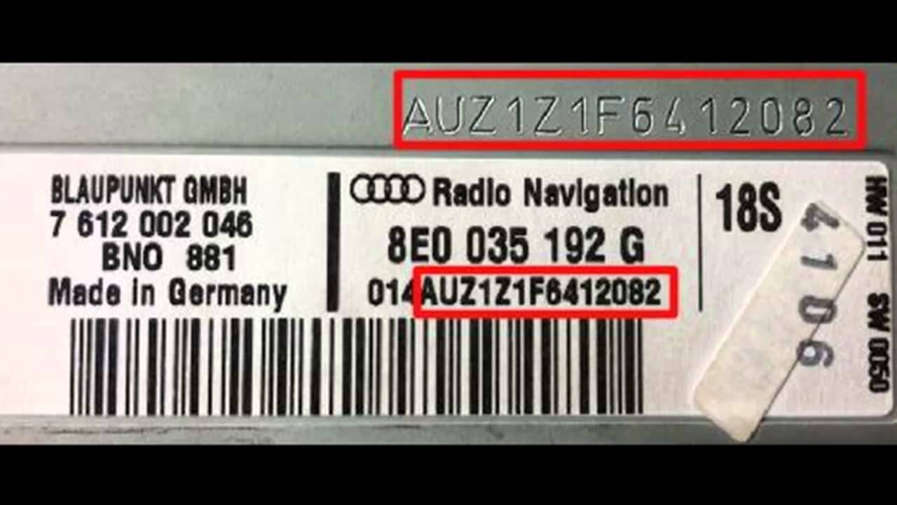 Get code for vw radio